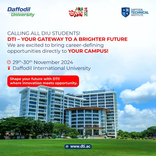 Job Utsob 2024 at DIU, Daffodil Technical Institute × Daffodil International University