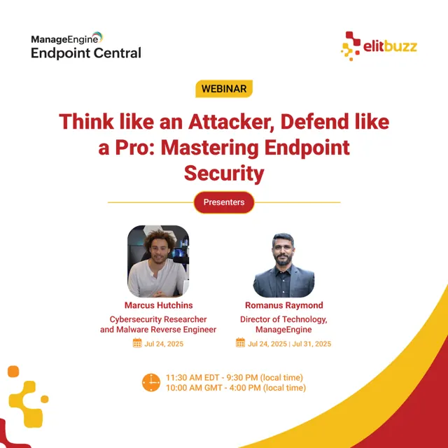 Endpoint Security Webinar, Elitbuzz × ManageEngine